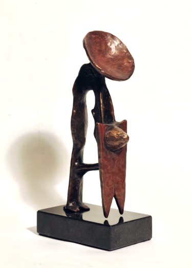 雕塑 标题为“Listening to Mother…” 由Pierre Racine, 原创艺术品, 青铜