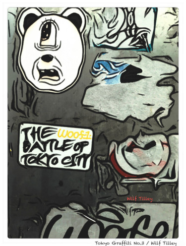 Tokyo Graffiti No.3: Cyclops Panda Arte digital titulada "Tokyo Graffiti No.3…" por Wilf Tilley, Obra de arte original, Trabajo Digital 2D