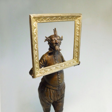 Self-portrait, bronze sculpture, limited 1/10, handwork Sculpture intitulée "Self-portrait, bron…" par Dmitriy Shevchuk, Œuvre d'art originale, Bronze