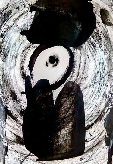 L'oeuf ou la poule (The egg or the hen) - Abstraction Painting titled "L'oeuf ou la poule…" by Davidian Gotis Abstraction Abstraite, Original Artwork, Acrylic