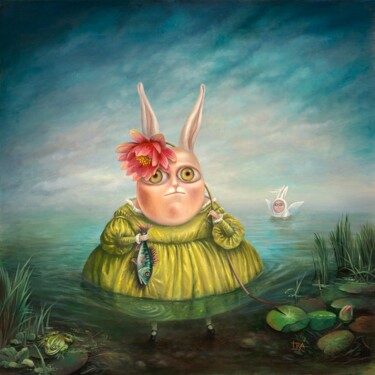 Tobias and the Angel. Print on canvas 50 cm.