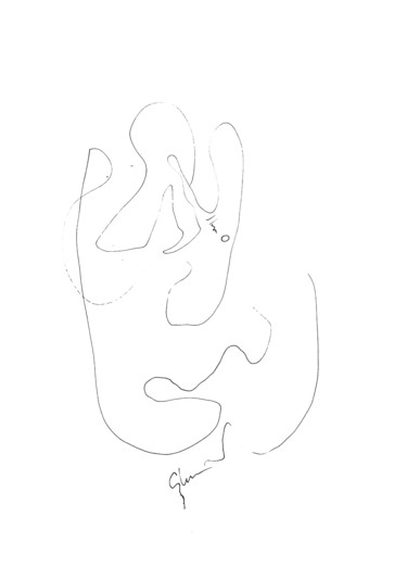 Desenho intitulada "Fear" por Özlem Köroğlu, Obras de arte originais, Lápis