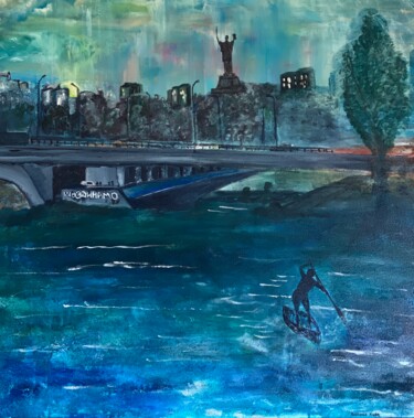 "City" başlıklı Tablo Надя Бойченко tarafından, Orijinal sanat, Akrilik