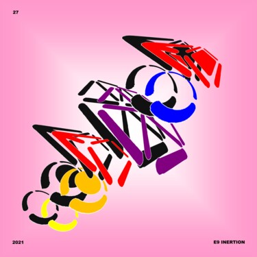 Arts numériques intitulée "27 COBALT" par Etienne Frouin (E9 Inertion), Œuvre d'art originale, Travail numérique 2D