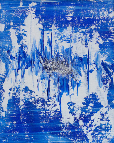 Abstract Blue Painting "Winter" N°3 Peinture intitulée "Abstract Blue Paint…" par Olga De Weck, Œuvre d'art originale, Acrylique