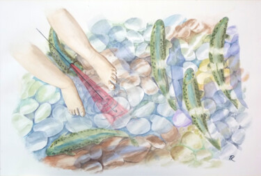 Peinture intitulée "Aquarelle originale…" par Isabelle Redonnet, Œuvre d'art originale, Aquarelle