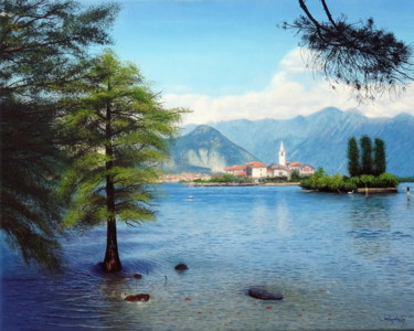 Spätsommer am Lago Maggiore Schilderij getiteld "Spätsommer am Lago…" door Leo Windeln, Origineel Kunstwerk, Olie