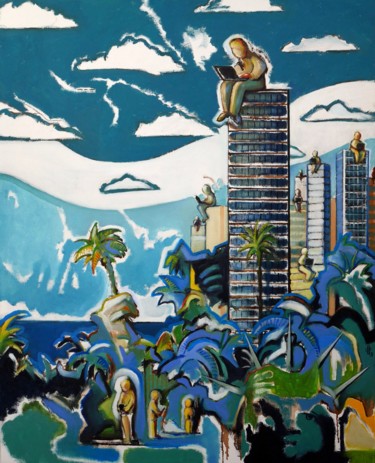 Peinture intitulée "Solitudes" par Pascal Buffard, Œuvre d'art originale, Huile