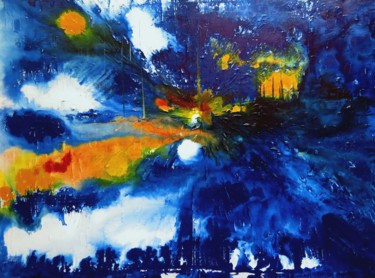 Peinture intitulée "Concessions élément…" par Clau Redier-Clément, Œuvre d'art originale, Encre Monté sur Châssis en bois