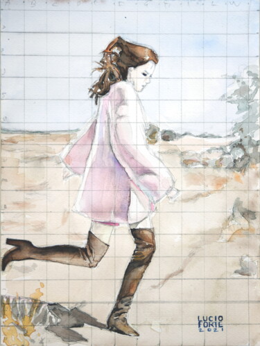Peinture intitulée "Untitled 51" par Lucio Forte, Œuvre d'art originale, Aquarelle