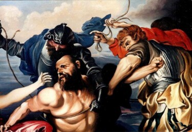 Peinture intitulée "1er détail de Samso…" par Marcel Boos, Œuvre d'art originale