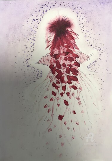 제목이 "Méduse"인 그림 Daria Sokolova로, 원작, 수채화
