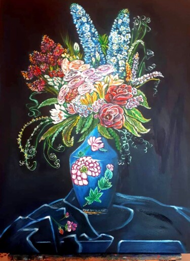 绘画 标题为“bouquet of flowers” 由Svetlana Kunegina, 原创艺术品, 油