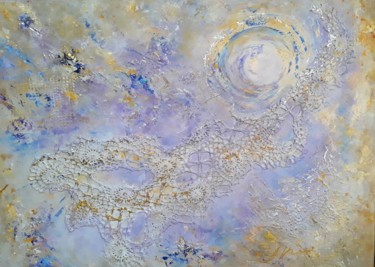 Schilderij getiteld "Lace of Life 2" door Alla Kosteleckaya, Origineel Kunstwerk, Acryl Gemonteerd op Frame voor houten bran…