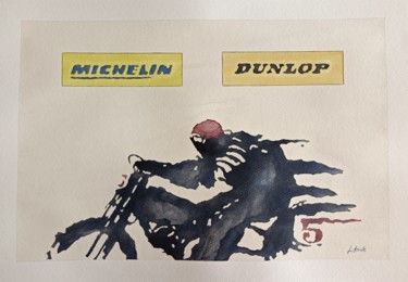 Pintura intitulada "Faster" por Leonardo Arieti, Obras de arte originais, Aquarela
