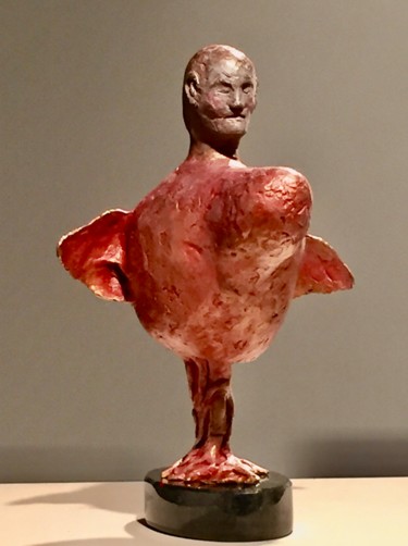 雕塑 标题为“Pigs can Fly” 由Pierre Racine, 原创艺术品, 青铜