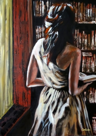 제목이 "In the library"인 미술작품 Corina Schröder로, 원작, 아크릴