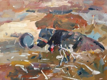 Peinture intitulée "Animals" par Dilshod Khudayorov, Œuvre d'art originale, Huile