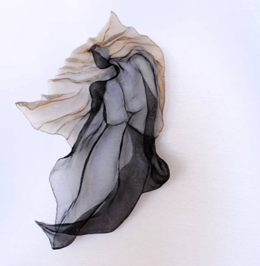 Black Freedom bird Unique Wire metal mesh sculpture Modern a "Black Freedom bird…" başlıklı Heykel Anetta Hayat tarafından, Orijinal sanat, Tel