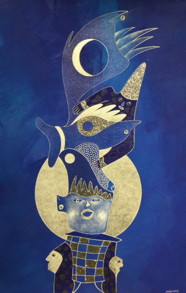 绘画 标题为“L Oiseau” 由David Farsi, 原创艺术品, 油