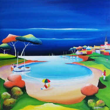 Villages de pêcheurs N'15 Painting titled "Villages de pêcheur…" by Christian Baudoin, Original Artwork, Acrylic