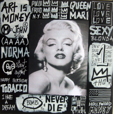 Peinture intitulée "SPACO  MARILYN MONR…" par Spaco, Œuvre d'art originale, Collages