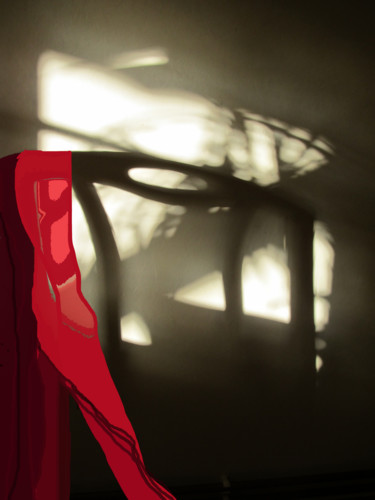摄影 标题为“Red scarf” 由Barbara Przyborowska, 原创艺术品, 数码摄影