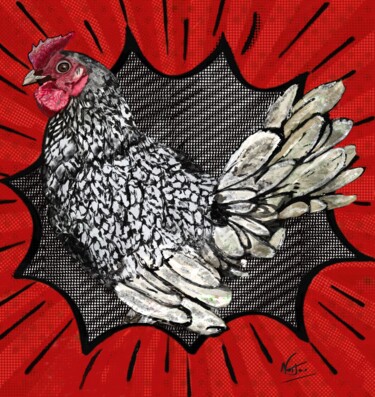 数字艺术 标题为“Coq de Seibright” 由Natoo, 原创艺术品, 数字油画