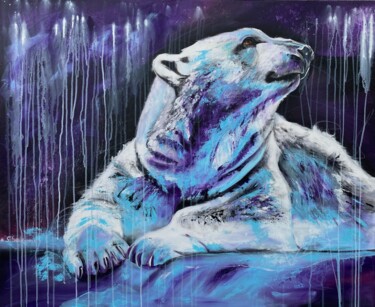 绘画 标题为“no ice - no icebear” 由Sabrina Seck, 原创艺术品, 丙烯