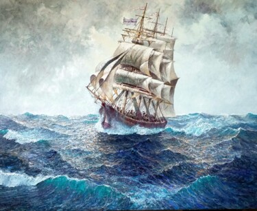 Peinture intitulée "Velero .." par Stjepan Lezaic (Pepi), Œuvre d'art originale, Huile