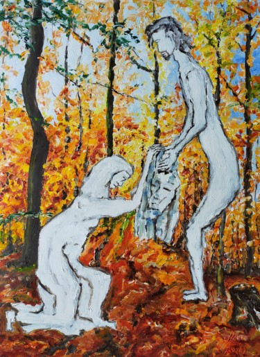 Malerei mit dem Titel "l'empreinte - en fo…" von Antoine Juliens, Original-Kunstwerk, Acryl