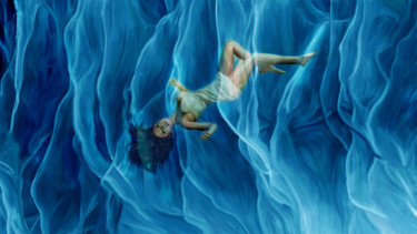 Malerei mit dem Titel "VEILING | woman in…" von Soontou Baarn, Original-Kunstwerk, Digitale Malerei Auf Keilrahmen aus Holz…