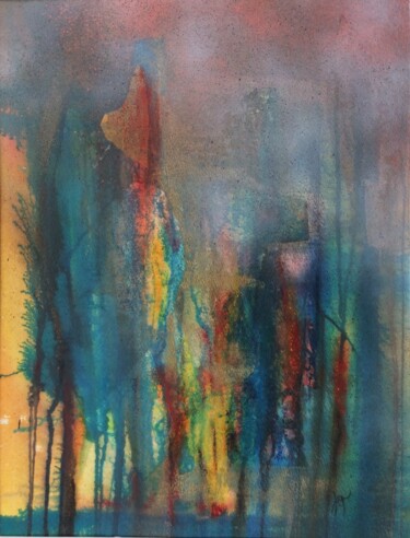Peinture intitulée "Ça brûle....🎨" par Any, Œuvre d'art originale, Acrylique