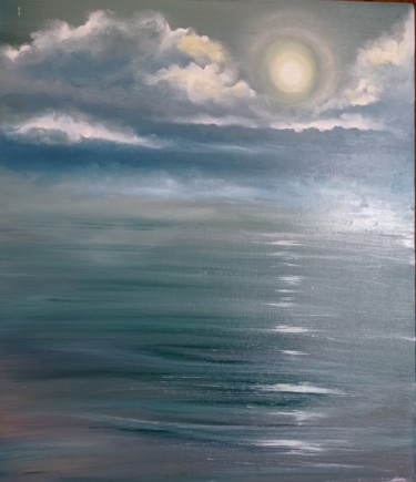 Большая вода Pittura intitolato "Большая вода" da Art Inga Matveeva, Opera d'arte originale, Olio Montato su Telaio per barella in legno