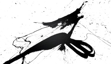 Peinture intitulée "Black 114x" par Rosi Roys, Œuvre d'art originale, Acrylique