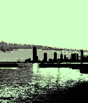 New Jersey Skyline 1s7 「New Jersey Skyline…」というタイトルの写真撮影 Ken Lernerによって, オリジナルのアートワーク, デジタル