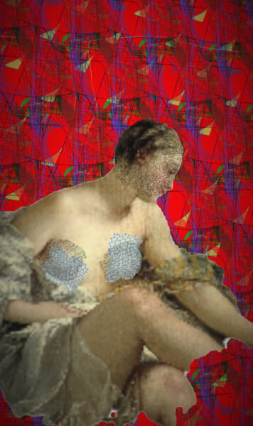 Digital Arts titled "blurred women tatto…" by Christine Vannier, Original Artwork, 3D Modeling