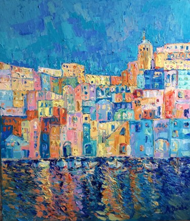 제목이 "Bay of Naples #2, O…"인 미술작품 Adriana Dziuba로, 원작, 아크릴