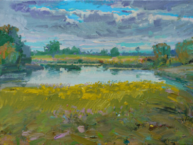 Blossoming Zadesenye Ζωγραφική με τίτλο "Blossoming Zadesenye" από Victor Onyshchenko, Αυθεντικά έργα τέχνης, Λάδι