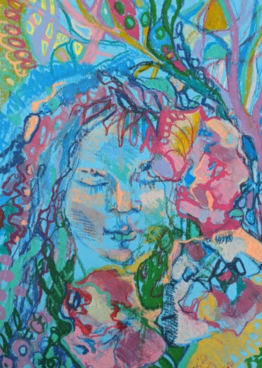 Malerei mit dem Titel "in dreamy dreams" von Irina Kindritska, Original-Kunstwerk, Pastell