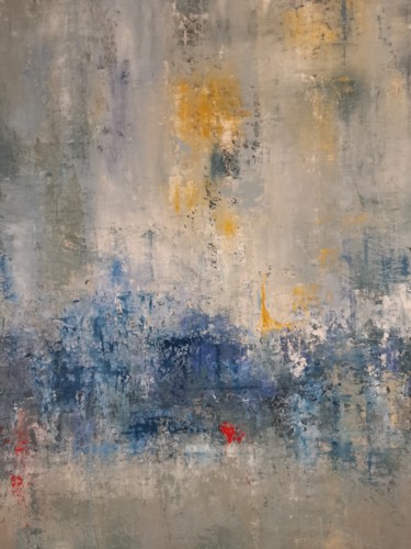 Peinture intitulée "Composition BB75." par Herve Megaides, Œuvre d'art originale, Huile