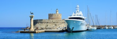 Photography titled "Mandraki Harbor of…" by Magico110, Original Artwork, Digital Photography
