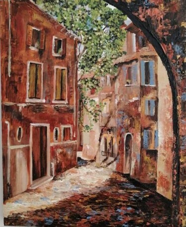 绘画 标题为“Ruelle à Venise” 由Hela Ellouze, 原创艺术品, 丙烯