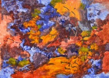 绘画 标题为“I went up in the mo…” 由Ingela Wallgren Lindgren, 原创艺术品, 彩画