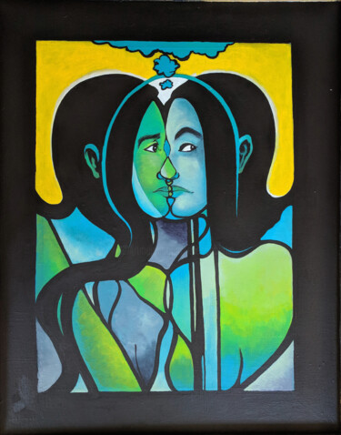 And Then There Were Three (2021) Painting titled "And Then There Were…" by Oberlin The Artist, Original Artwork, Acrylic Mounted on Wood Panel