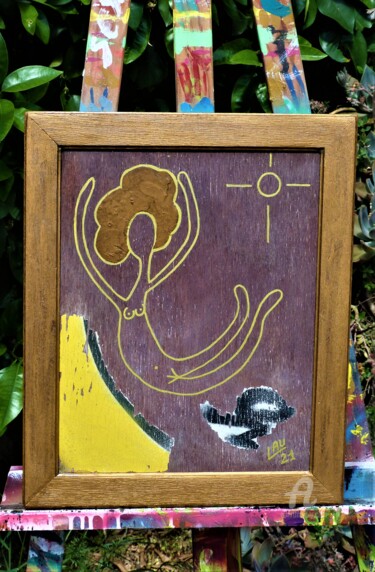 Painting titled "ENCENTE" by Bruno Laugier, Original Artwork, Oil