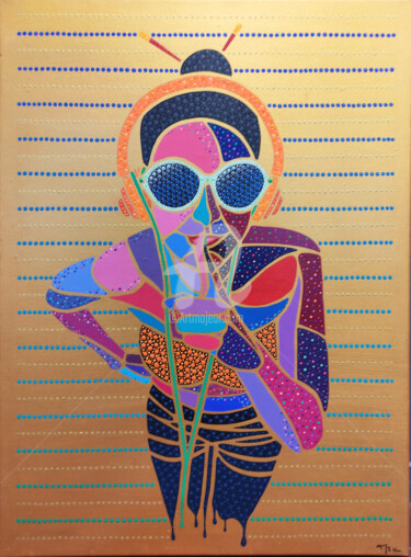 Peinture intitulée "Monkey's World" par Mobiclint, Œuvre d'art originale, Acrylique