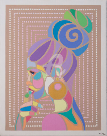 Peinture intitulée "PASTEL WOMAN" par Mobiclint, Œuvre d'art originale, Acrylique