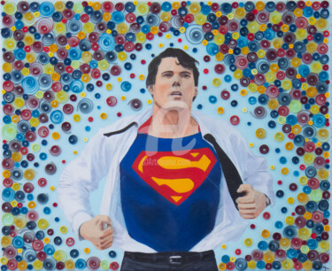 Peinture intitulée "SUPERMAN" par Mobiclint, Œuvre d'art originale, Acrylique