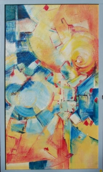 Peinture intitulée "--- Heureux ceux qu…" par Anne-Frédérique Ferret, Œuvre d'art originale, Huile